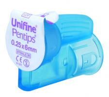 Unifine Pentips Plus 0,25 x 6 mm 31G