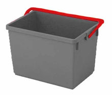 10-Liter Eimer grau mit farbcodiertem Henkel blau