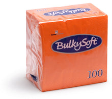 Servietten Bulkysoft 2-lagig, 1/4 Falz orange 24x24cm