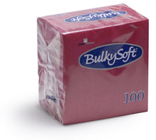 Servietten Bulkysoft 2-lagig, 1/4 Falz bordeaux 24x24cm