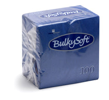 Servietten Bulkysoft 2-lagig, 1/4 Falz blau 24x24cm