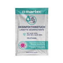 Desinfektionstücher mit Aloe Vera To Go weiss, im Beutel Tuch 19
