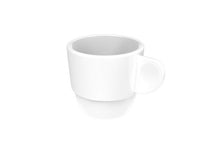 Mehrweg Espresso tasse, SAN, 0.8 dl weiss