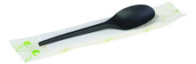 Löffel CPLA einzeln verpackt schwarz 165 mm