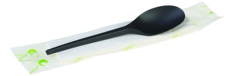 Löffel CPLA einzeln verpackt schwarz 165 mm