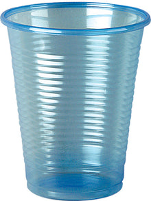 Becher 2dl PS, weich, unzerbrech, geeicht, blau, Ø 70.6x83mm