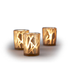 Kerzenhalter Shimmer Glas sand 100 x Ø 80 mm