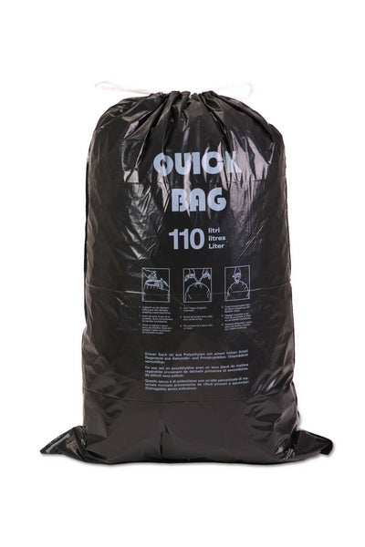Kehrichtsäcke 110lt Quickbag,Light HD-PE schwarz, Recycling 700x1