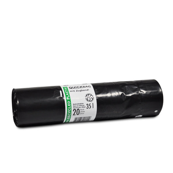 Kehrichtsäcke 35lt OKS, Quickbag schwarz, LD-PE 555x600mm, 0.045m