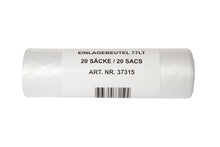 Einlagebeutel 77lt PE-HD, 0.008mm transparent 330/330x920mm