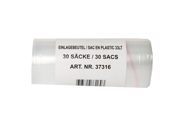 Einlagebeutel 33lt LD-PE, 0.02mm transparent 280/270x600mm