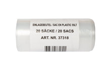 Einlagebeutel 55lt LD-PE, 0.025mm transparent,20 Säcke 300+300x77