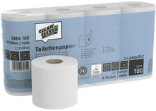 WC Papier SMA100 Recycling, 2-lagig Weiss, 250 Blatt 9,4x11,2cm