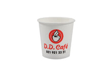 Kartonbecher 1 dl "D.D. Café" weiss Ø 62 x 62 mm