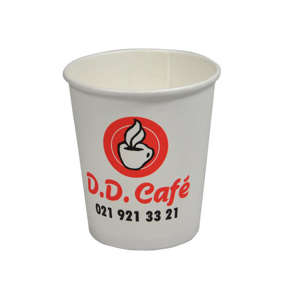 Kartonbecher 1,8 dl "D.D. Café" weiss Ø 73 x 81 mm