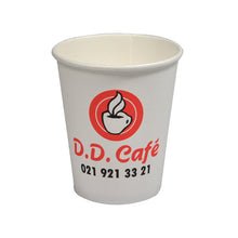 Kartonbecher 2 dl "D.D. Café" weiss Ø 80 x 91 mm