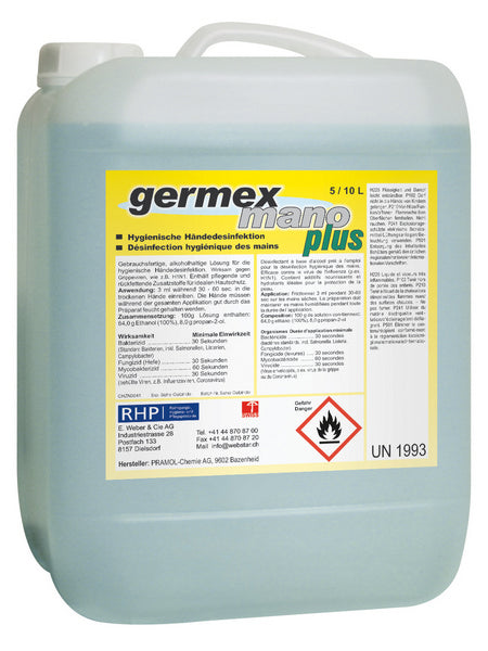 RHP Germex Mano Plus Händedesinfektion rückfettend 10 Liter