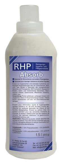 RHP Absorb Granulat für Erbrochenes und andere Flüssigkeiten 1500
