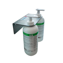 Wandhalterung HDE aus Chromstahl für 2 Pumpflaschen 500ml