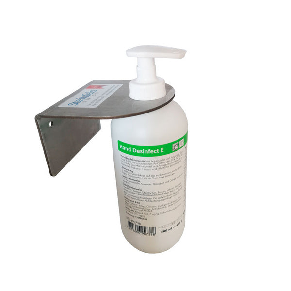 Wandhalterung HDE aus Chromstahl für Pumpflasche 500ml