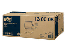 Papierwischtücher Tork W6-System blau, 1-lagig 19,5x19cm, 250m