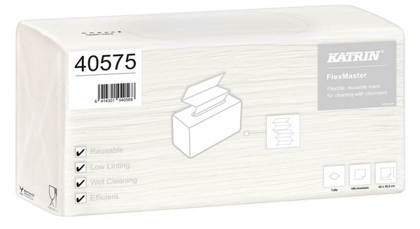 Wischtuch aus Vlies Katrin Flexmaster weiss, 1-lagig 35,5x42cm, 1