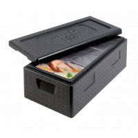 Isolierbox mit Deckel EPP, schwarz, 560 x 235 x 155mm