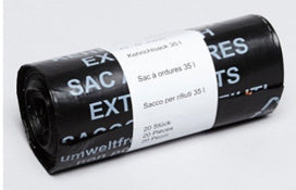 Kehrichtsäcke 35lt LD-PE, 0.029mm opak schwarz (20230) 555x700mm