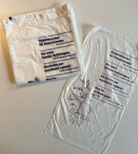 Hygienebeutel HD-PE opak weiss (50015) 190x330+30mm