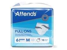 ATTENDS Pull-Ons 6 L Einmalhosen, weiss
