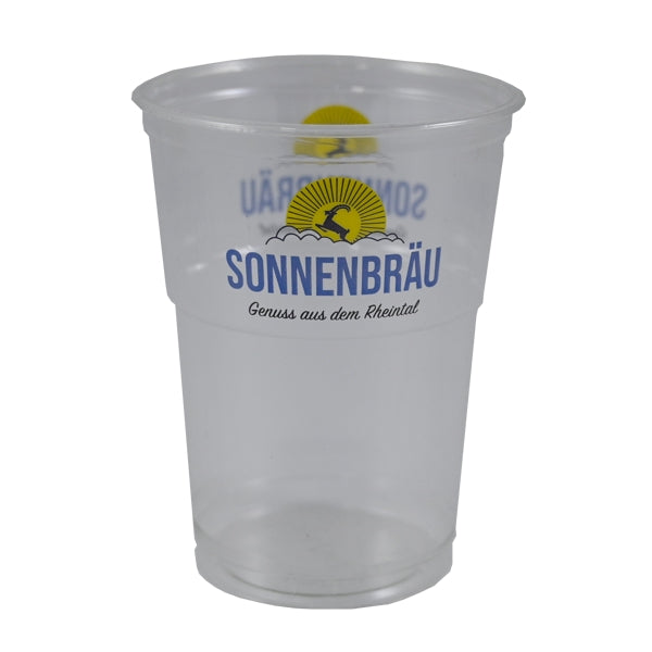 Becher 4dl aus RPET mit Schaumrand glasklar Ø 95mm