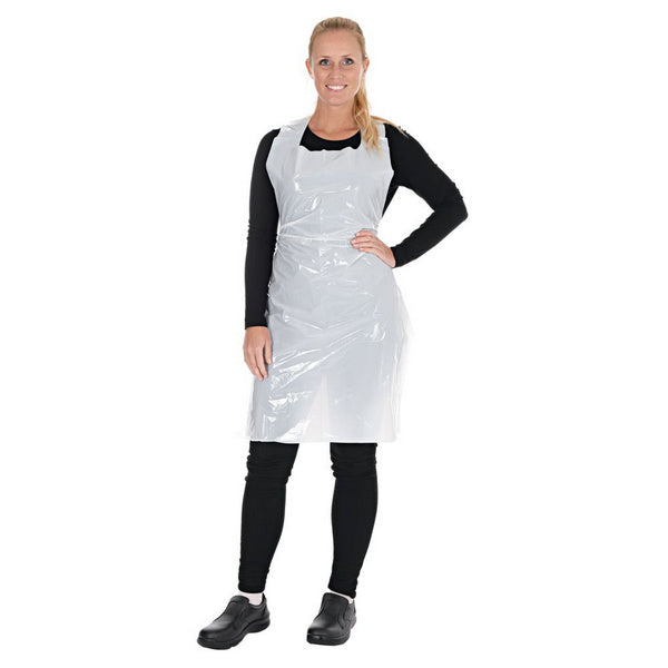 Einwegschürzen LD-PE, 25 my weiss 125x70cm