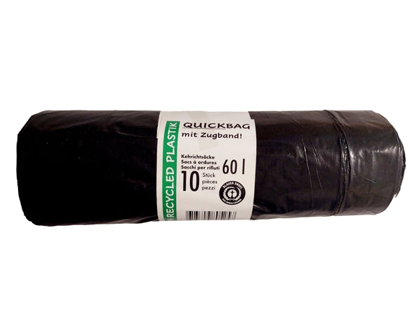 Kehrichtsäcke 60lt Quickbag,LD-PE schwarz, 0.040mm 575x860mm,Inte