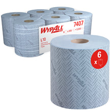 Wischtuch Wypall L10 Zentralentnahme RCS blau,1lg, perforiert 18,