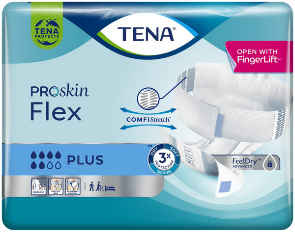 TENA Flex Plus medium,blau Einlagen m.Hüftbund 3x30Stk.