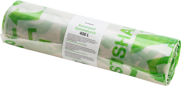 Sammelsäcke 400l InnoRecycling Bring Plastic back sammelsack.ch
