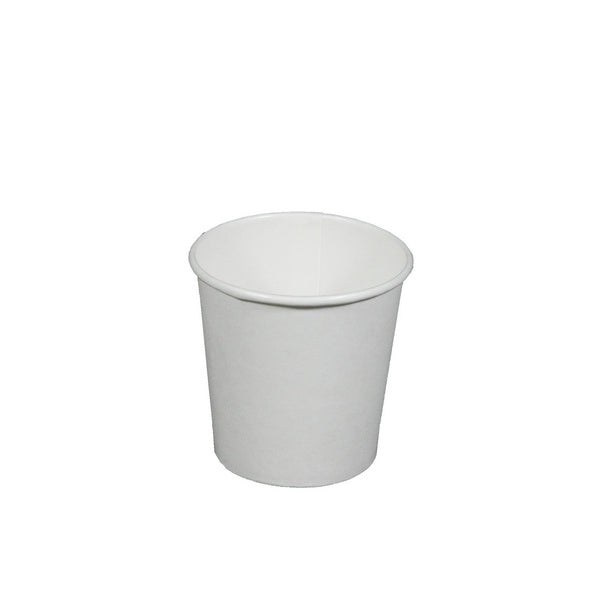 Kartonbecher 1dl weiss, PE-Beschicht. Ø62mm x 61mm