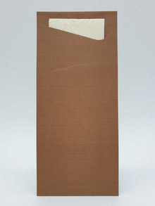 Zelltuch "Sacchetto" Serviettentaschen Kaffee 190 x 85 mm