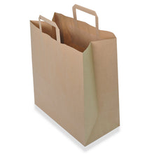 Papiertragtasche Kraft 80g/m2 braun 32+16x35cm