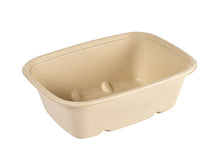 Cube Schale 1200ml Bagasse braun 214x159x70mm