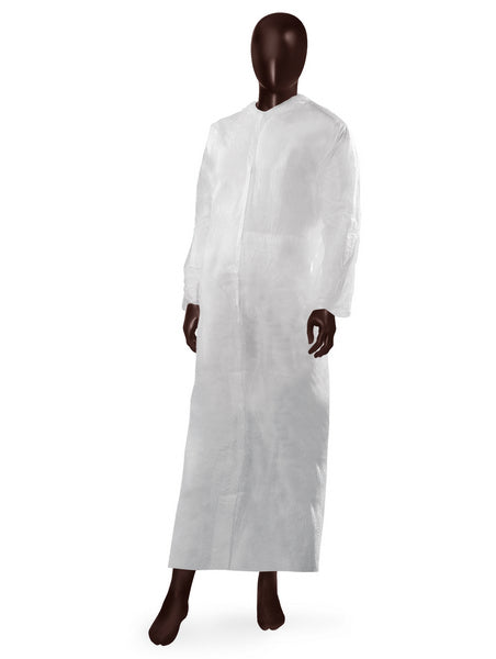 Schutzkittel aus PP mit Klettverschluss weiss 50g/m2 Grösse 2XL/8