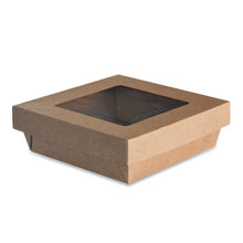 Salatschale aus Karton,quadratisch braun 160x160 mm / H:50mm