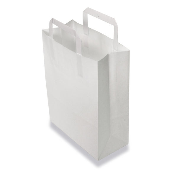 Papiertragtasche Kraft 70g/m2 weiss 22+10x28cm