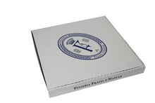Pizzakarton Modell Padova "Fratel e Napule" weiss, 30x30x3 cm