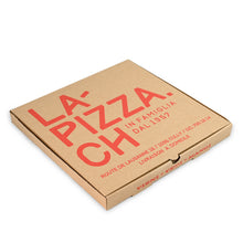 Pizzakarton Modell Italia Kraft "La Pizza.ch" braun, 30x30x3 cm