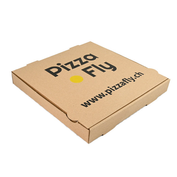 Pizzakarton Modell Francia Kraft "Pizza Fly" braun, 30x30x4 cm