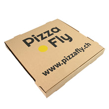 Pizzakarton Modell Francia Kraft "Pizza Fly" braun, 36x36x4 cm