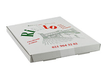 Pizzakarton Modell Italia "Pizzeria Rialto" weiss, 33x33x3 cm
