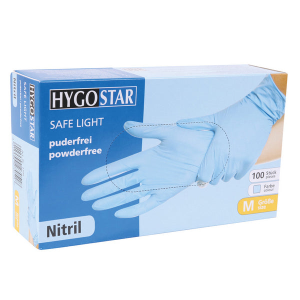 Handschuhe Nitril Safe Light blau M