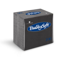 Servietten Bulkysoft 2-lagig, 1/8 Falz Schwarz 40 x 40 cm